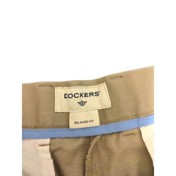 Dockers Men's Relaxed Fit 34x34 Classic Tan Chino Work Dress Pants H - Picture 4 of 12